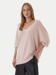 Kontatto Sweter 3M0815C Różowy Relaxed Fit. Czerwone swetry damskie Kontatto, m, bez wzorów, z wiskozy, bez kołnierzyka, bez ramiączek, bez kaptura. Za 279.99 zł.