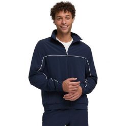 Kurtka z dresu Wilson Team. Niebieskie kurtki męskie Wilson, l, bez wzorów, z dresówki, na fitness i siłownię. Za 334.50 zł.