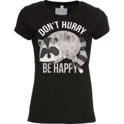 Shirt bonprix czarny z nadrukiem. Bluzki damskie bonprix. Za 34.99 zł.