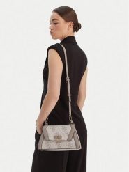 Guess Torebka Karnilla HWOS99 01190 Beżowy. Brązowe torebki do ręki damskie Guess, z aplikacjami, ze skóry, bez dodatków. Za 589.99 zł.