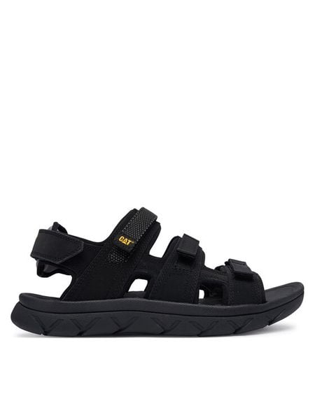 CAT Footwear Sandały Cadent P726616 Czarny. Czarne sandały męskie CAT Footwear, z nubiku, bez zapięcia. Za 398.99 zł.