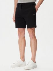 BOSS Szorty sportowe Waffle 50535884 Czarny Regular Fit. Czarne krótkie spodenki sportowe męskie Boss, m, bez wzorów, z bawełny. Za 229.99 zł.
