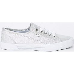 Pepe Jeans - Tenisówki. Szare trampki i tenisówki damskie Pepe Jeans, z gumy. W wyprzedaży za 139.90 zł.