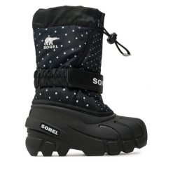 Śniegowce Sorel. Czarne śniegowce dziewczęce Sorel, bez zapięcia. Za 269.99 zł.