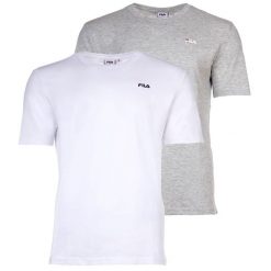 Koszulka turystyczna męska Fila Brod Tee 2-pak. Szare buty sportowe męskie Fila, m, bez wzorów, z bawełny, bez kołnierzyka, bez ramiączek. Za 92.00 zł.