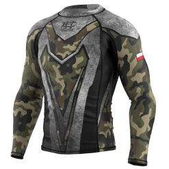 Koszulka sportowa męska Rashguard do MMA EXTREME HOBBY MILITARY. Brązowe koszulki sportowe męskie EXTREME HOBBY, l, bez wzorów, z bawełny, bez kołnierzyka, bez ramiączek, do biegania. Za 209.00 zł.