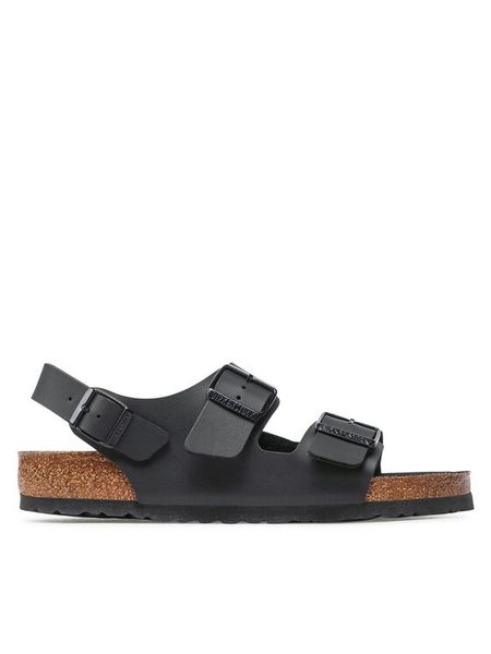 Birkenstock Sandały Milano 1024997 Czarny. Czarne sandały męskie Birkenstock, ze skóry, bez zapięcia. Za 469.99 zł.