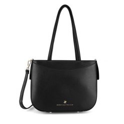 Torebka Beverly Hills Polo Club. Czarne torebki do ręki damskie Beverly Hills Polo Club, bez wzorów, klasyczne, bez dodatków. Za 219.99 zł.