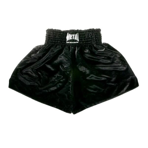 Dorosły Boks Szorty Metal Boxe Muay Thai, Czarny. Czarne krótkie spodenki sportowe męskie METAL BOXE, m, bez wzorów, na fitness i siłownię. Za 172.00 zł.