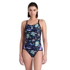 Strój kąpielowy damski jednoczęściowy treningowy na basen Arena Planet. Niebieskie kostiumy jednoczęściowe damskie Arena, s, bez wzorów, sportowe, do pływania. Za 271.98 zł.