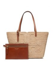 Tory Burch Torebka Ella 183825 Beżowy jasny. Brązowe torebki do ręki damskie Tory Burch, bez wzorów, bez dodatków. Za 2,189.00 zł.