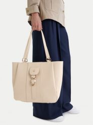 Beverly Hills Polo Club Torebka CEO-BHPC-C-025-09 Écru. Białe torebki do ręki damskie Beverly Hills Polo Club, bez wzorów, z materiału, bez dodatków. Za 229.99 zł.