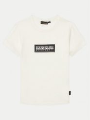Napapijri T-Shirt Chamois NP0A4ILE S Biały Regular Fit. Białe t-shirty dla chłopców Napapijri, bez wzorów, z bawełny, bez ramiączek. Za 69.99 zł.