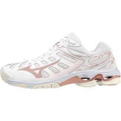 Adidasy Mizuno Wave Voltage, Kobiety. Białe obuwie sportowe damskie Mizuno, bez wzorów, z syntetyku, na fitness i siłownię, mizuno wave. Za 390.00 zł.
