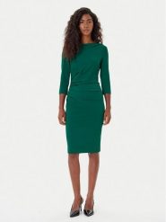 Rinascimento Sukienka koktajlowa CFC0126154003 Zielony Slim Fit. Zielone sukienki damskie Rinascimento, m, bez wzorów, z syntetyku, wizytowe, bez kołnierzyka, bez ramiączek. Za 419.99 zł.