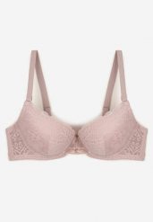 Jasnofioletowy Elegancki Biustonosz z Koronką i Zapięciem na Haftki Mairiel. Fioletowe biustonosze Renee, bez wzorów, z jeansu. Za 34.99 zł.