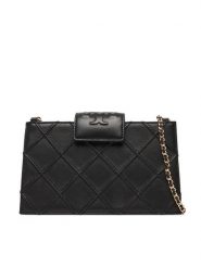 Tory Burch Torebka Fleming Mini Chain Wallet 167250 Czarny. Czarne torebki do ręki damskie Tory Burch, bez wzorów, ze skóry, wizytowe, bez dodatków. Za 2,029.00 zł.