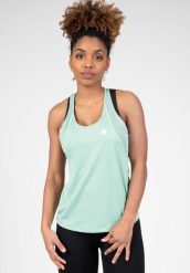 Koszulka fitness damska Gorilla Waer Seattle Tank Top bez rękawów. Zielone koszulki sportowe damskie GORILLA WEAR, xs, bez wzorów, bez kołnierzyka, bez ramiączek, na fitness i siłownię. Za 140.45 zł.