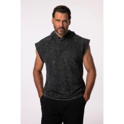 Męska Bluza fitness Belly Fit kaptur bez rękawów do rozm. 7XL. Czarne bluzy sportowe męskie JAY-PI, m, bez wzorów, z bawełny, bez kaptura, na fitness i siłownię. Za 233.99 zł.