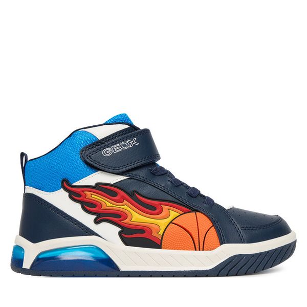 Sneakersy Geox. Niebieskie trampki i tenisówki chłopięce Geox, bez wzorów, bez zapięcia. Za 219.99 zł.