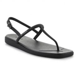 Buty do chodzenia damskie Crocs Miami Thong Flip. Czarne sandały damskie Crocs, bez wzorów, z materiału, bez obcasa, bez zapięcia. Za 266.00 zł.