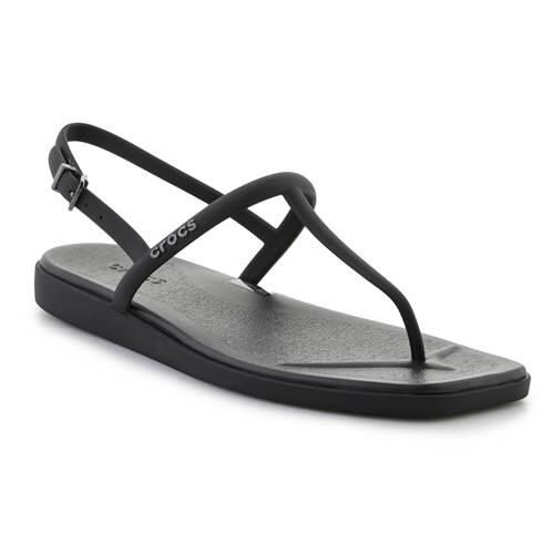 Buty do chodzenia damskie Crocs Miami Thong Flip. Czarne sandały damskie Crocs, bez wzorów, z materiału, bez obcasa, bez zapięcia. Za 266.00 zł.