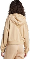 Adidas Bluza damska Essentials 3-Stripes French Terry Hoodie Quarter Zip beżowa JX7676 XL. Brązowe bluzy damskie Adidas, xl, bez wzorów, bez kaptura. Za 258.56 zł.