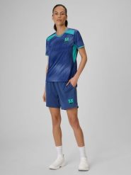 4F Spodenki piłkarskie szybkoschnące damskie - denim L. Niebieskie szorty damskie 4f, l, bez wzorów, z denimu. Za 139.99 zł.