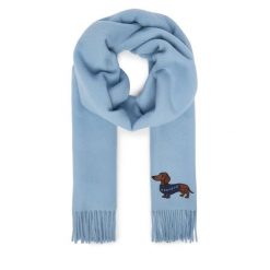 Szalik Weekend Max Mara. Niebieskie szaliki i chusty damskie Weekend Max Mara, bez wzorów. Za 909.99 zł.