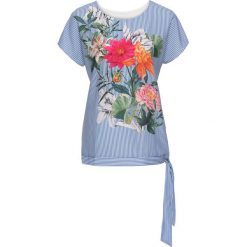 Shirt z nadrukiem bonprix niebiesko-biały z nadrukiem. Bluzki damskie bonprix. Za 54.99 zł.