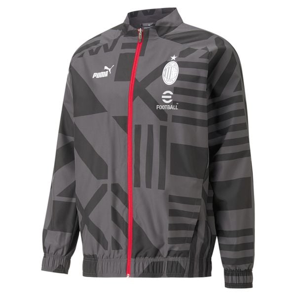 Kurtka przedmeczowa ac milan. Czarne kurtki męskie Puma, l, z aplikacjami, z materiału, bez kaptura. Za 334.05 zł.