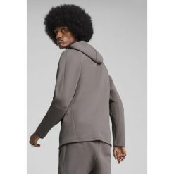 Męska rozpinana bluza z kapturem EVOSTRIPE PUMA Cast Iron Gray. Szare bluzy męskie Puma, m, bez wzorów, z kapturem, do biegania. W wyprzedaży za 144.00 zł.
