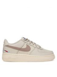 Nike Sneakersy Air Force 1 LV8 1 (GS) HQ1907 100 Beżowy. Brązowe buty sportowe dziewczęce Nike, bez wzorów, ze skóry, bez zapięcia. Za 479.99 zł.