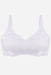 Biały Biustonosz Ozdobiona Przezroczystymi Wstawkami z Usztywnieniem Seanael. Białe biustonosze Renee, bez wzorów, z dresówki. Za 39.99 zł.