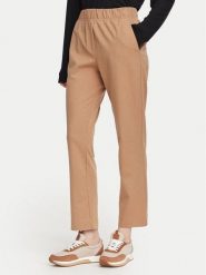 Weekend Max Mara Spodnie materiałowe Elfo 2625786011 Brązowy Regular Fit. Brązowe spodnie materiałowe damskie Weekend Max Mara, l, bez wzorów, z bawełny. Za 789.99 zł.