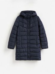 Pikowana kurtka - granatowy. Niebieskie kurtki damskie Reserved, l, bez wzorów, z tkaniny, bez kaptura. Za 159.99 zł.