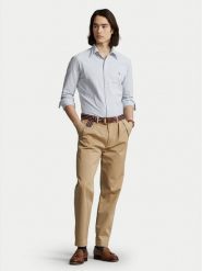 Polo Ralph Lauren Koszula 710792041004 Błękitny Custom Fit. Niebieskie koszule męskie Polo Ralph Lauren, m, bez wzorów, z bawełny, bez kołnierzyka, bez ramiączek. Za 629.99 zł.