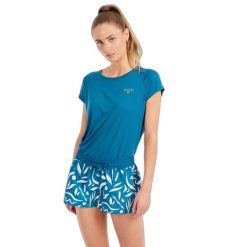 Koszulka damska Protest Happy. Niebieskie koszulki sportowe damskie Protest, m, bez wzorów, bez kołnierzyka, bez ramiączek. W wyprzedaży za 123.99 zł.