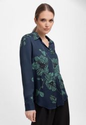 Koszula w kwiaty K-ARMA. Bluzki damskie Volcano, m, bez wzorów, z materiału, biznesowe, bez kołnierzyka, bez ramiączek. Za 139.99 zł.