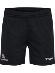 Damskie szorty z logo Hummel FFHB Referee. Czarne szorty damskie Hummel, m, bez wzorów, z materiału, klasyczne, z standardowym stanem. Za 213.50 zł.