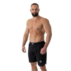 Spodenki treningowe do MMA DBX Bushido męskie. Czarne krótkie spodenki sportowe męskie DBX BUSHIDO, m, bez wzorów. Za 132.99 zł.