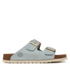 Klapki Dr. Brinkmann. Niebieskie klapki damskie Dr. Brinkmann, bez wzorów, bez obcasa. Za 309.99 zł.
