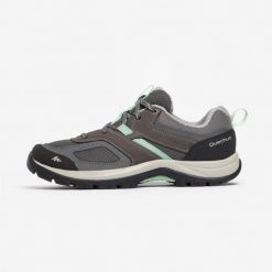 Buty turystyczne damskie Quechua MH100. Szare trekkingi damskie QUECHUA, na lato, outdoorowe. Za 169.99 zł.