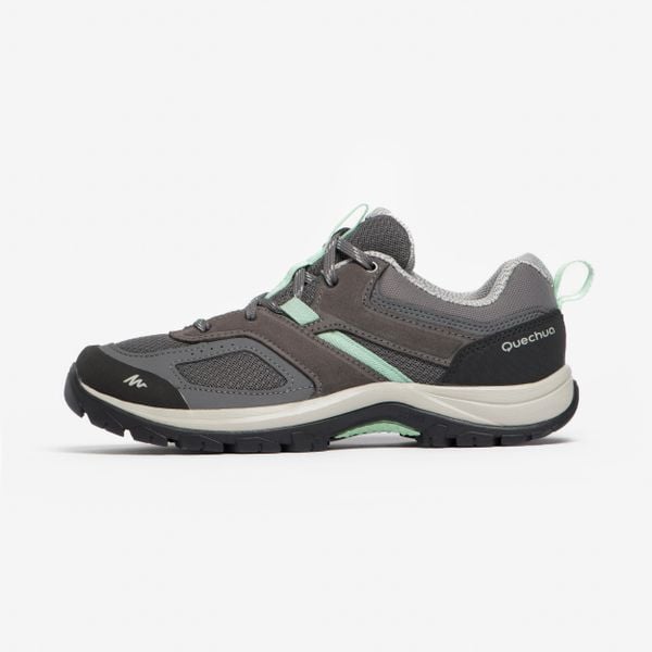 Buty turystyczne damskie Quechua MH100. Szare trekkingi damskie QUECHUA, na lato, outdoorowe. Za 169.99 zł.