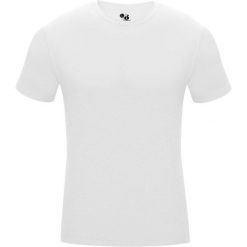 Koszulka z krótkim rękawem Podkoszulek męski Pro Compression. Białe koszulki sportowe męskie BADGER SPORT, l, bez wzorów, bez kołnierzyka, bez ramiączek. Za 194.95 zł.