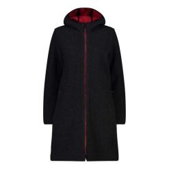 Parka dla kobiet CMP. Czarne parki damskie CMP, bez wzorów, z syntetyku, bez kaptura. Za 713.10 zł.