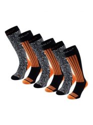 Skarpety narciarskie - Unisex - 6 par - Pomarańczowe. Brązowe skarpety damskie POEDERBAAS, bez wzorów, z elastanu. Za 242.82 zł.