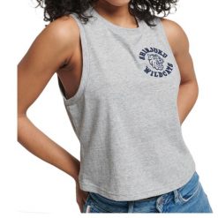 Koszulka turystyczna damska Superdry Vintage Collegiate Tank. Czarne koszulki sportowe damskie Superdry., xs, bez wzorów, z bawełny, bez kołnierzyka, bez ramiączek. W wyprzedaży za 86.00 zł.
