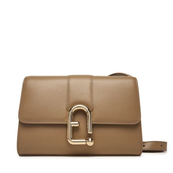 Torebka Furla. Brązowe listonoszki damskie Furla, bez wzorów, bez dodatków. Za 1,859.00 zł.