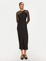 ROTATE Sukienka koktajlowa Isadora 112910100 Czarny Slim Fit. Czarne sukienki damskie ROTATE, bez wzorów, z syntetyku, wizytowe, bez kołnierzyka, bez ramiączek. Za 959.99 zł.